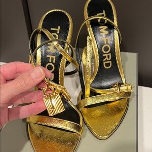 Tom Ford Metallic Gold Heels